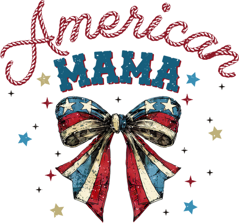 Rustic American Mama DTF Transfer